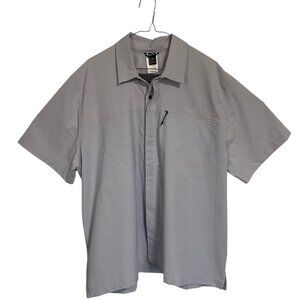 The North Face Button Up Shirt‎ Womens XXL Grey New NF0A8B56 Vented Ripstop